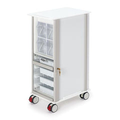 Market Lab Inc CART, STORAGE INSIGHT SLIM MOBILE 3" CASTERS WHT