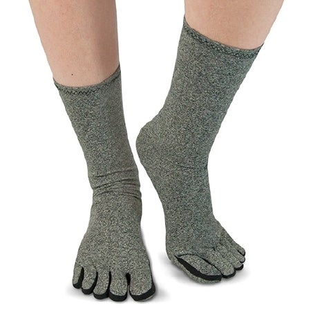 Brownmed Arthritis Socks IMAK® Calf High Small Gray Closed Toe