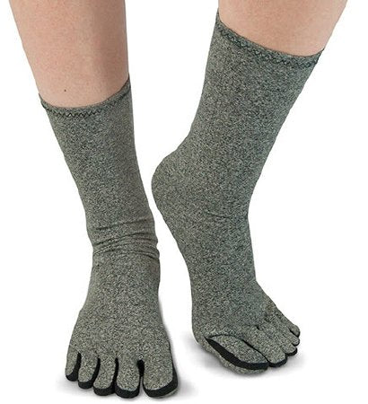 Brownmed Arthritis Socks IMAK® Calf High Medium Gray Closed Toe