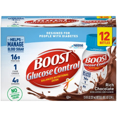 Nestle Healthcare Nutrition Oral Supplement Boost Glucose Control® Chocolate Sensation Flavor Ready to Use 8 oz. Bottle