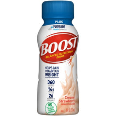 Nestle Healthcare Nutrition Oral Supplement Boost® Plus Creamy Strawberry Flavor Ready to Use 8 oz. Bottle