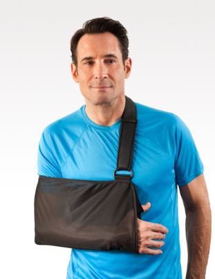 Breg Shoulder Sling Essential Shoulder Immobilizer X-Large Mesh Fabric D-Ring Strap Closure Left or Right Arm