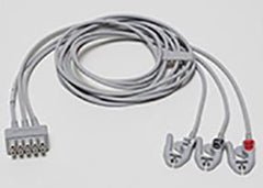 GE Healthcare ECG Leadwire Set 3 Lead, Grabber, AHA 130cm/51 Inch For use with ECG monitors