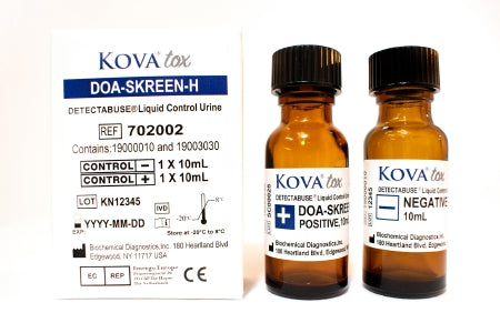 Kova International Drugs of Abuse Control Detectabuse® DOA-Skreen 17-Drug Panel Positive Level / Negative Level 2 X 10 mL