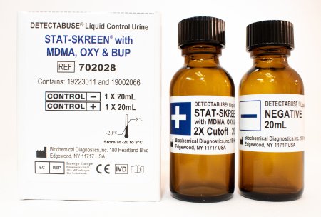 Kova International Drugs of Abuse Control Detectabuse® Stat-Skreen® Stat-Skreen H with MDMA, OXY, BUP Positive Level / Negative Level 2 X 20 mL
