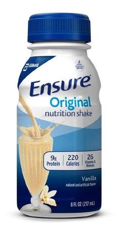 Abbott Nutrition Oral Supplement Ensure® Original Shake Vanilla Flavor Ready to Use 8 oz. Bottle