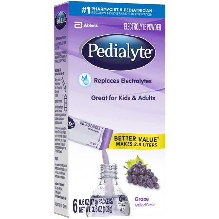 Abbott Nutrition Pediatric Oral Electrolyte Solution Pedialyte® Power Packs Grape Flavor 17 Gram Individual Packet Powder