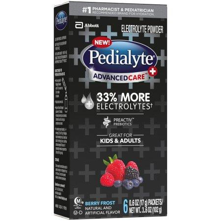 Abbott Nutrition Pediatric Oral Electrolyte Solution Pedialyte® AdvancedCare™ Plus Berry Frost Flavor 17 Gram Individual Packet Powder