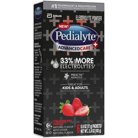 Abbott Nutrition Pediatric Oral Electrolyte Solution Pedialyte® AdvancedCare™ Plus Strawberry Freeze Flavor 17 Gram Individual Packet Powder