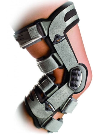 DJO Medial Knee Brace OA Adjuster™ 3 2X-Large D-Ring / Hook and Loop Strap Closure 26-1/2 to 29-1/2 Inch Thigh Circumference Right Knee