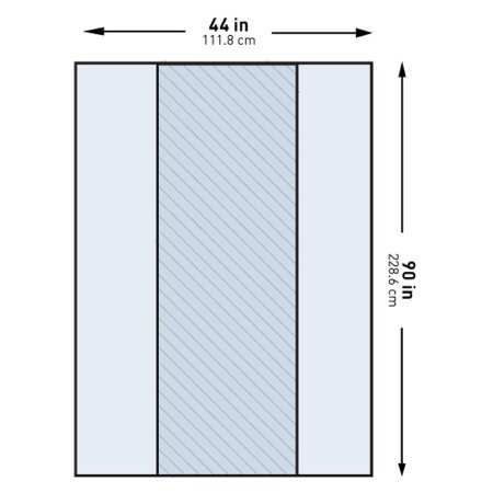 Table Drape McKesson 44 X 90 Inch Back Table