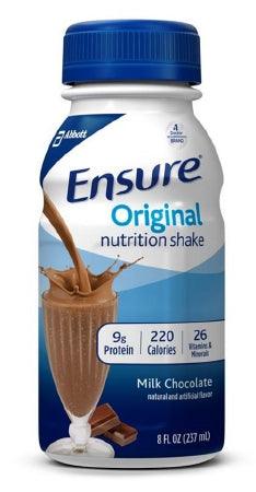 Abbott Nutrition Oral Supplement Ensure® Original Shake Milk Chocolate Flavor Ready to Use 8 oz. Bottle