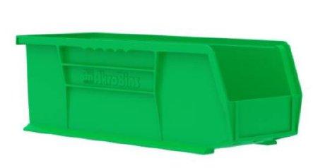 Akro-Mils Stackable Bins AkroBins® Green Plastic 5 X 5 X 14-3/4 Inch - M-1131475-4446 - CT/12