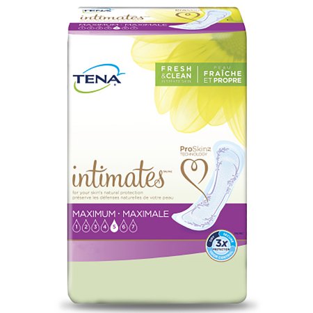 Essity HMS North America Inc Bladder Control Pad TENA® Intimates™ Maximum Long 15 Inch Length Heavy Absorbency Dry-Fast Core™ One Size Fits Most Adult Female Disposable - M-1131554-1368 - Case of 72