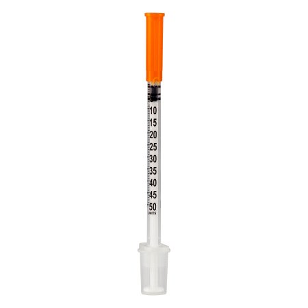 Sol-Millennium Medical Insulin Syringe with Needle SOL-M™ 0.5 mL 28 Gauge 1/2 Inch Attached Needle Without Safety