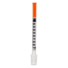 Sol-Millennium Medical Insulin Syringe with Needle SOL-M™ 1 mL 28 Gauge 1/2 Inch Attached Needle Without Safety