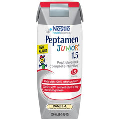 Nestle Healthcare Nutrition Pediatric Oral Supplement / Tube Feeding Formula Peptamen Junior® 1.5 Vanilla Flavor 8.45 oz. Tetra Prisma® Ready to Use