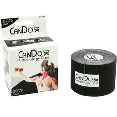 Fabrication Enterprises Kinesiology Tape CanDo® Skin Friendly Cotton / Rayon 2 Inch X 16-1/2 Foot Black NonSterile