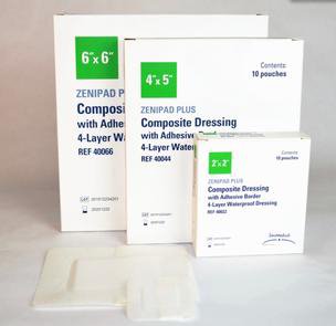 Focus Health Group Composite Dressing Zenipad Plus Waterproof 4 X 6 Inch 2-1/2 X 4 Inch Pad Sterile