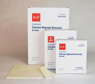 Focus Health Group Calcium Alginate Dressing Zenifiber 2 X 2 Inch Square Calcium Alginate Sterile