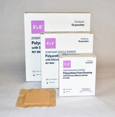 Focus Health Group Foam Dressing Zenifoam Gentle Border 6 X 6 Inch Square Silicone Adhesive with Border Sterile