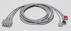 GE Healthcare ECG Leadwire Set 3 Lead, Grabber, AHA 130cm/51 Inch For use With ECG Monitors