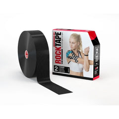 Patterson Medical Supply Kinesiology Tape Rock Tape Cotton / Nylon 2 Inch X 105 Foot Black NonSterile