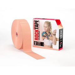 Patterson Medical Supply Kinesiology Tape Rock Tape Cotton / Nylon 2 Inch X 105 Foot Beige NonSterile