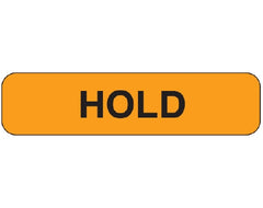 Shamrock Scientific Pre-Printed Label Shamrock Decal Label Orange Vac HOLD Black Lab / Specimen 5/16 X 1-1/4 Inch - M-1133251-3810 - Roll of 1