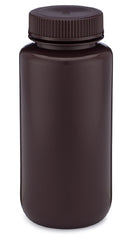Globe Scientific Laboratory Bottle Diamond RealSeal™ Round / Wide Mouth HDPE / Polypropylene Closure 500 mL (16 oz.)