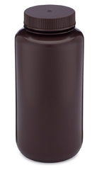 Globe Scientific Laboratory Bottle Diamond RealSeal™ Round / Wide Mouth HDPE / Polypropylene Closure 1,000 mL (32 oz.)