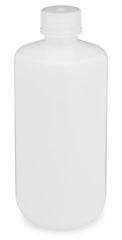 Globe Scientific Laboratory Bottle Diamond RealSeal™ Narrow Mouth / Round HDPE 500 mL (16 oz.)