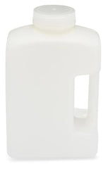 Globe Scientific Laboratory Bottle Diamond RealSeal™ Rectangular / Wide Mouth HDPE / Polypropylene Closure 2 Liter (64 oz.) - M-1161495-4616 - Bag of 4