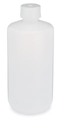 Globe Scientific Laboratory Bottle Diamond RealSeal™ Narrow Mouth / Round LDPE 500 mL (16 oz.)