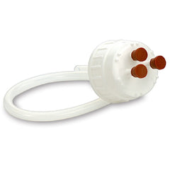 Globe Scientific Bottle Closure Polypropylene Asceptic Transfer Closure White 53 mm For Liquid Aspiration and Transfer Operations