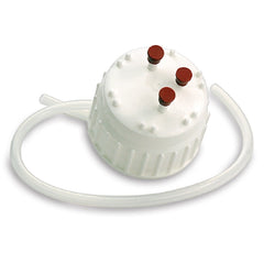 Globe Scientific Bottle Closure Polypropylene Asceptic Transfer Closure White 83 mm For Liquid Aspiration and Transfer Operations