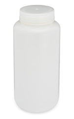Globe Scientific Laboratory Bottle Diamond RealSeal™ Round / Wide Mouth HDPE 1,000 mL (32 oz.)