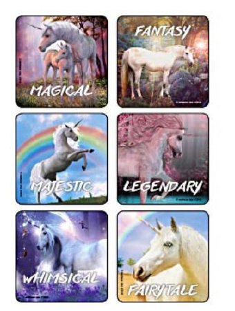 Medibadge Kids Love Stickers® 90 per Unit Fantasy Unicorns Sticker