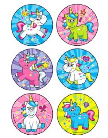 Medibadge Kids Love Stickers® 90 per Unit Cartoon Unicorns Sticker