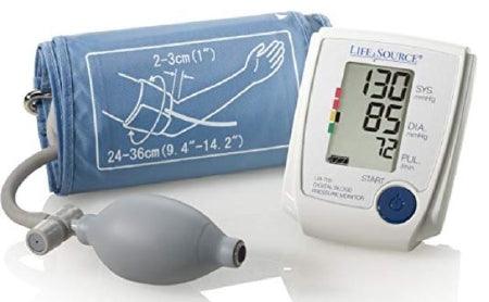 A&D Engineering Digital Aneroid Sphygmomanometer with Cuff LifeSource™ 1-Tube Desk Model Adult Large Cuff
