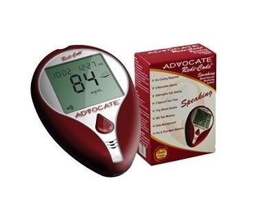 Pharma Supply Inc Blood Glucose Meter Advocate® 5 Second Results Stores Up To 400 Results No Coding Required