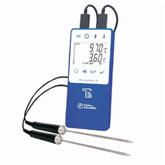 Fisher Scientific Datalogging Refrigerator / Freezer Thermometer with Alarm Fisherbrand™ TraceableLIVE® Fahrenheit / Celsius -58° to +140° (-50° to +60°C) 2 Stainless Steel Probes Multiple Mounting Options Battery Operated