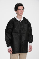 Valumax International Lab Jacket ValuMax® Extra-Safe™ Black Medium Hip Length Limited Reuse