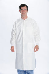 Valumax International Lab Coat ValuMax® Extra-Safe™ White 2X-Large Knee Length Limited Reuse