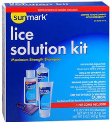 Perrigo Company Lice Treatment Kit sunmark® 4 oz. / 2 oz. / 5 oz. Bottle / Tube / Spray Bottle Scented