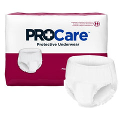 First Quality Unisex Adult Absorbent Underwear ProCare™ Pull On with Tear Away Seams Medium Disposable Moderate Absorbency - M-1133929-4202 - Bag of 20