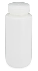Globe Scientific BOTTLE, LAB WIDE MOUTH ROUND HDPE AMBER PP CLOSURE (12/PK)
