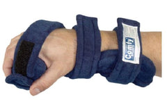 Fabrication Enterprises Resting Hand / Thumb Splint ComfySplints™ Foam / Terry Cloth / Steel Left or Right Hand Blue Large