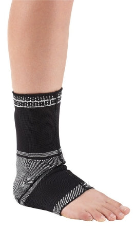 Breg Compression Socks Ankle High Medium / Tall Black Pattern Open Toe