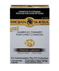 Total Access Group Condom Trojan® Supra Lubricated One Size Fits Most 6 per Pack